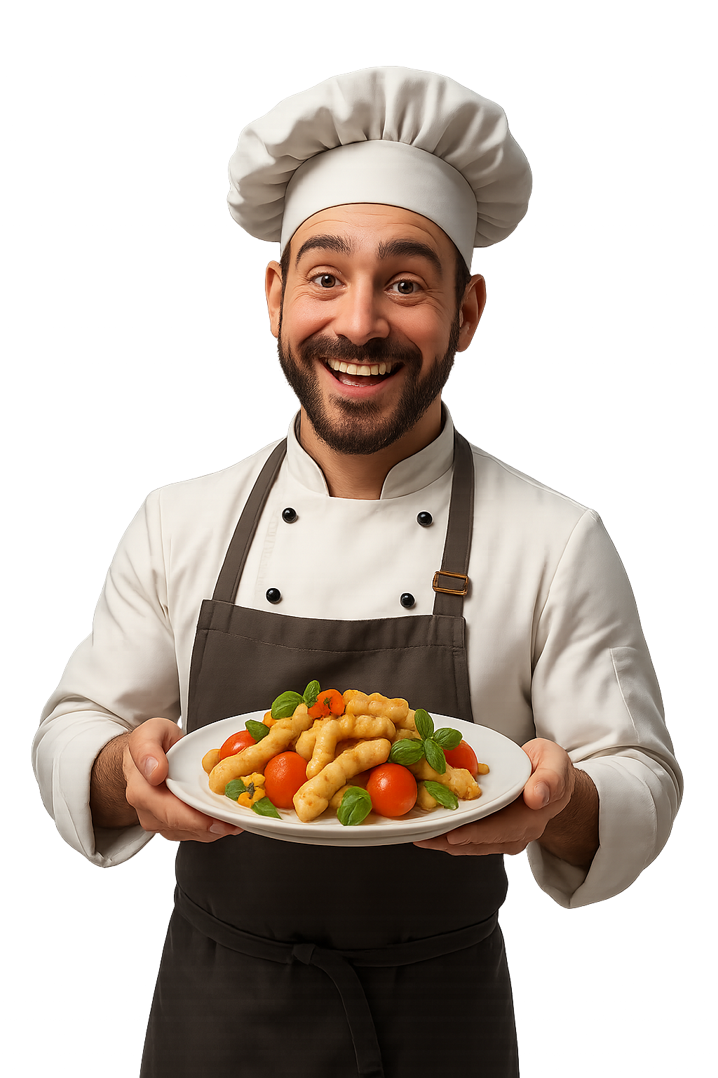 Chef preparando prato